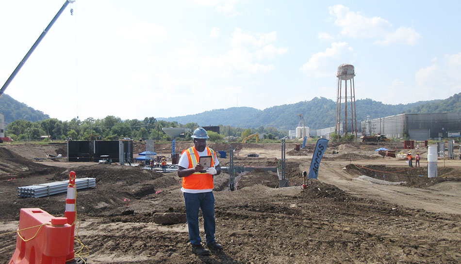 Rod Garrett using Headlight for oversight of construction